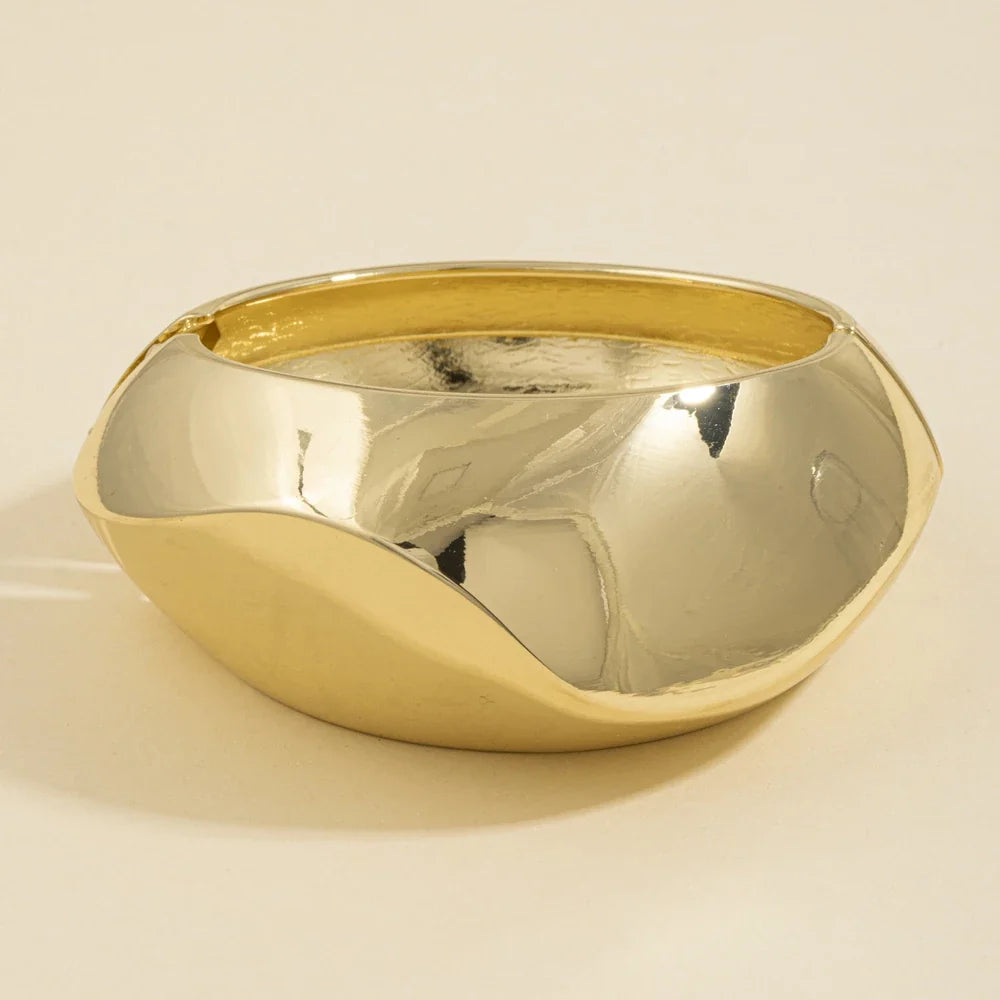 Smooth Domed Statement Bangle Bracelet — product view