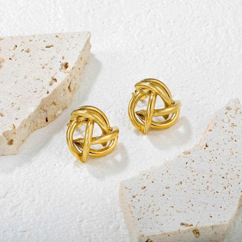 Knotted Loop Hoop Earrings