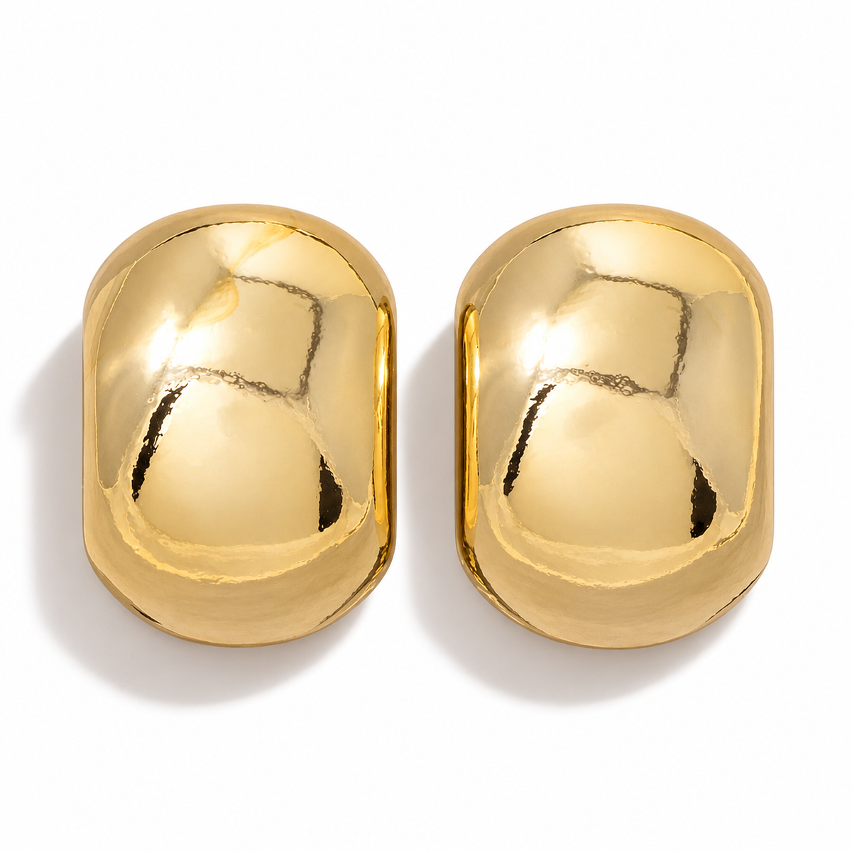 Large Puffy Dome Stud Earrings — product view