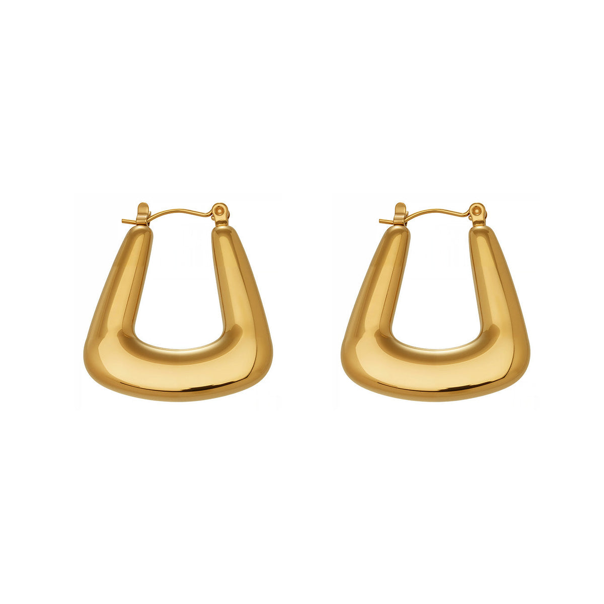 Geometric Chunky Hoop Earrings — product view