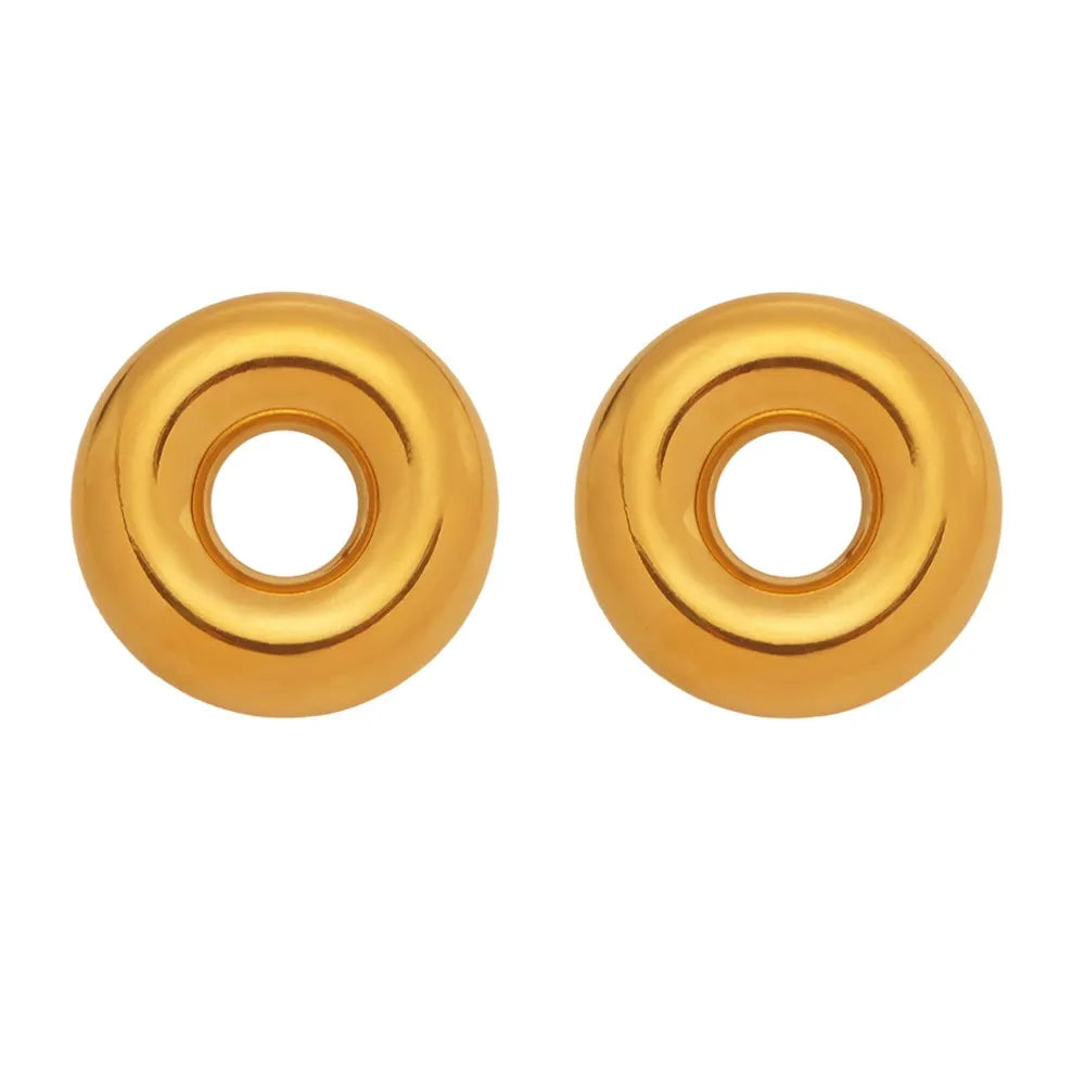 Hollow Circle Stud Earrings — product view