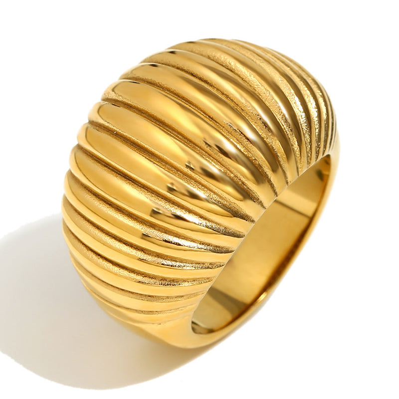 Ribbed Dome Statement Ring