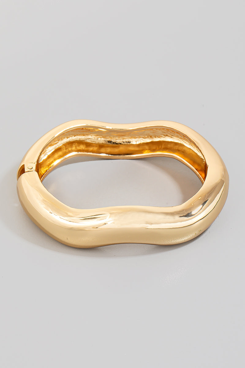 Warped Wavy Bangle Bracelet — product view
