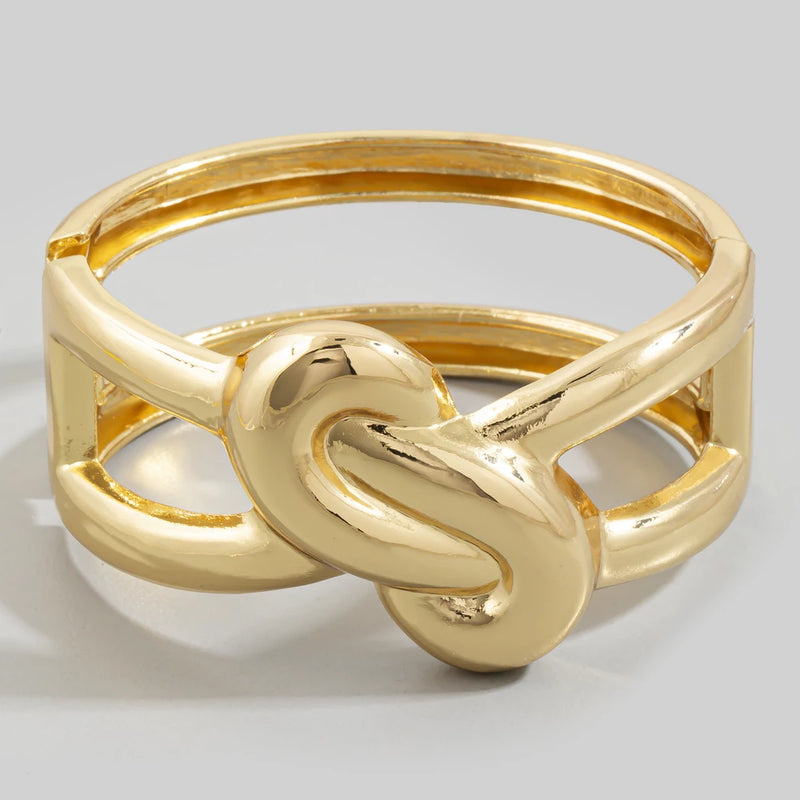 Chunky Love Knot Open Cuff Bracelet