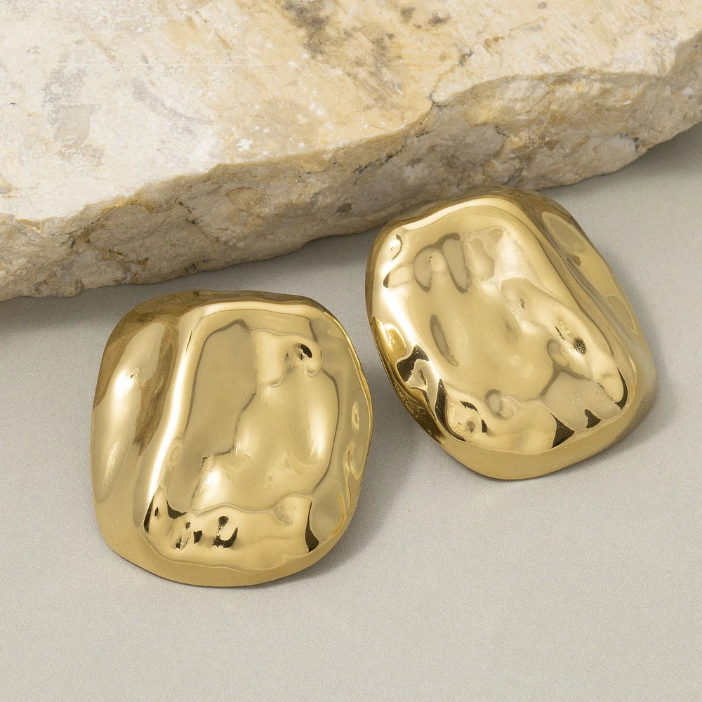 Hammered Dome Stud Earrings — product view