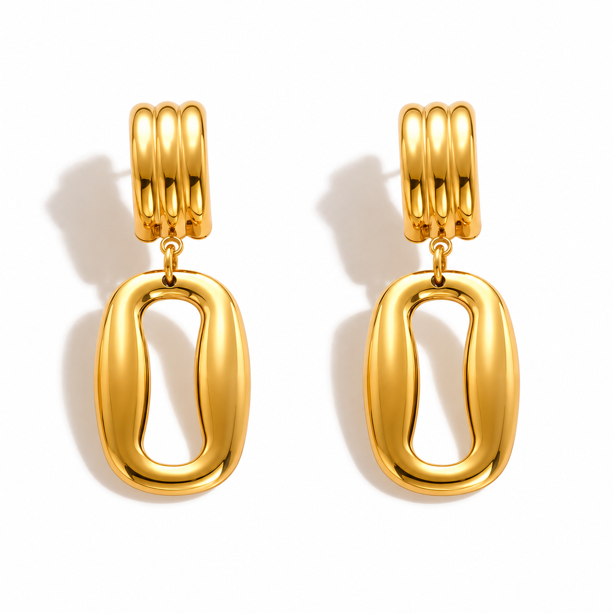 Hollow Door Knocker Earrings — product view
