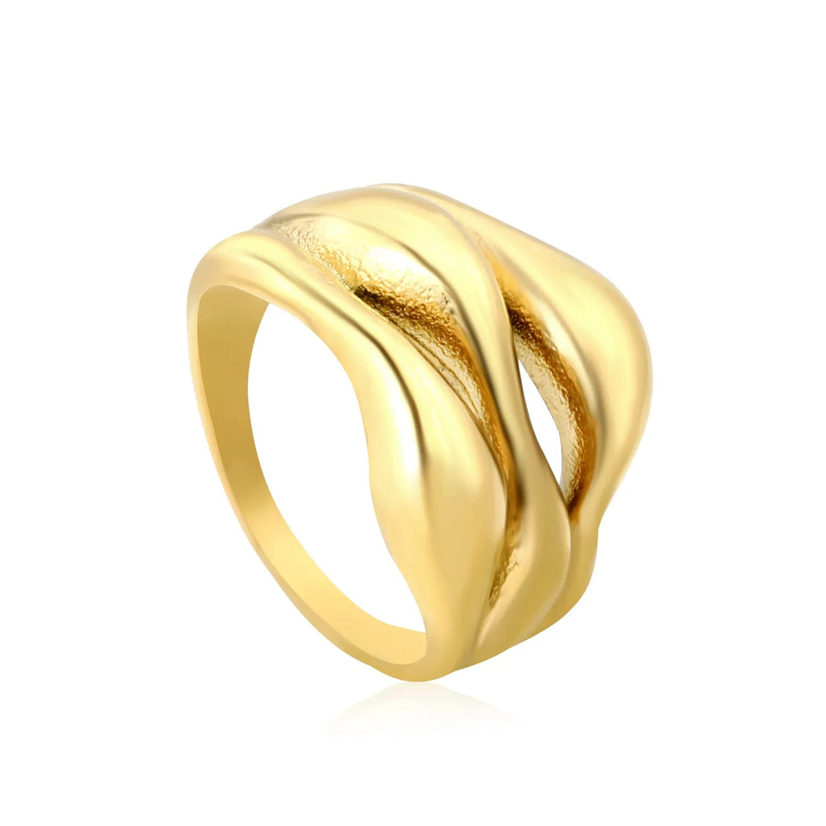Hollow Teardrop Ring — product view