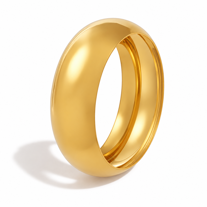 Wide Dome Chunky Bangle, 30 mm